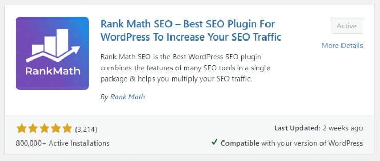 Blog ke liye Best WordPress Plugin -Rank Math