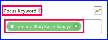 SEO friendly blog post kaise likhe  - Focus keyword